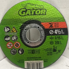 GATOR BLADE 4 1/2"  METAL CUTTING DISC/BLADE 9621~13580 MAX RPM SHIPS FREE!