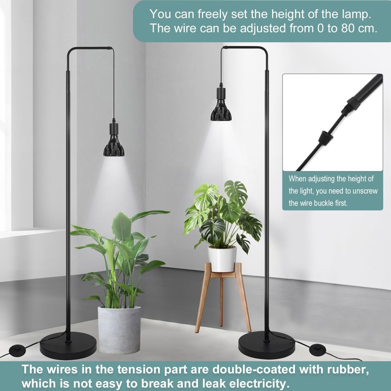 Aiwode Light Lift Stand, Floor Stand for Plant Cultivation, Socket
