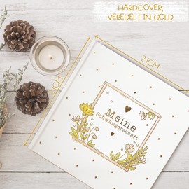 MilaBoo My Pregnancy Memory Book Hardcover Gold I Lovingly Designed Pregnancy Diary I Gift for Expecting Mother
