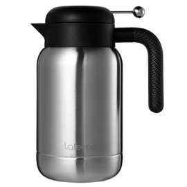 Aura Thermal Coffee Carafe - Vacuum Insulated Stainless Steel Tea Pot & Water Pitcher, Keeps Drinks Hot or Cold, BPA-Free, Beverage Dispenser Thermos - 51 oz Stainless