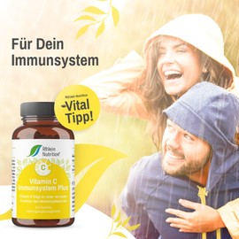 Vitamin C 500 mg - High Dose - 120 Capsules 4 Months Supply - Strengthen Immune System - Vegan Without Additives Made in Germany - Rhein Nutrition