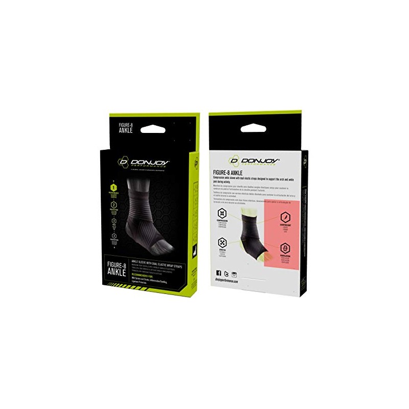 DonJoy Performance Figure 8 Ankle Sleeve with Straps for Moderate