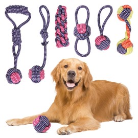 7 Stück Hundespielzeug Welpenspielzeug: Hundespielzeug Unzerstörbar Kauspielzeug Hund Spielzeug für Kleine, Welpen Spielzeug für Hunde ​Zahnpflege Langlebiges Interaktives Seil