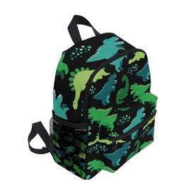 Kids Backpack Cute Childish Seamless Pattern with Dinosaur Nursery Preschool Bag for Toddler Girls Boys, gray, Kids Backpack