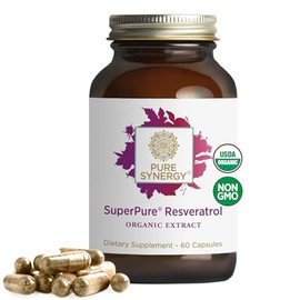 PURE SYNERGY SuperPure Resveratrol Extract | Organic Resveratrol Supplement | Antioxidant Trans-Resveratrol Extract with Grape Polyphenols | for Healt