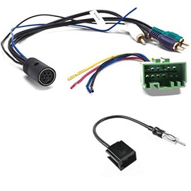 ASC - Arnés de cable de radio estéreo para automóvil y adaptador de antena para instalar una radio de posventa para algunos vehículos Volvo, con sistema de amplificador premium OEM de fábrica,