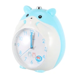ULTECHNOVO Multifunctional Hamster Alarm Clock with Night Light Silent Non Ticking Bedside Clock for Snooze Function Automatic Shut Off Cute Cartoon Design for Bedroom