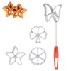 Swedish Rosettes Iron Set with 4 Interchangeable Heads, Flower Shaped
