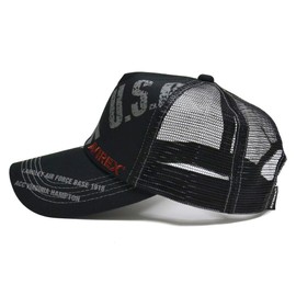 AVIREX Mesh Cap AX3900 English Letter Logo Hat Cap AVIREX, Black, 57 to 59 cm