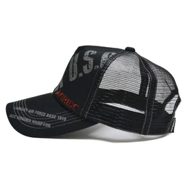 AVIREX Mesh Cap AX3900 English Letter Logo Hat Cap AVIREX, Black, 57 to 59 cm