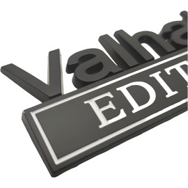 2pcs Valhalla Edition Metal Car Truck Bumper Emblem 3D Badge Sticker Decal (Black White)