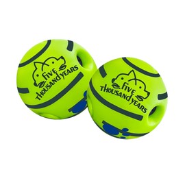 2 PCS Dog Toys for Aggressive Chewers, Elastic Rubber Dog Toy Ball for Medium Large Dog, Interactive Fetch Dog Toys, Indestructible Squeaky Dog Balls