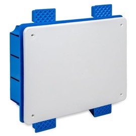 Electraline 60392 Junction Box Flush-Mounted for Plasterboard IP40 (198 x 153 x 70 mm) with Lid and Screws