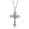 Women's Silver Cross Chain, Women's AAA Cubic Zirconia Cross Pendant,