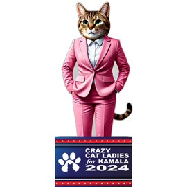 H38210 Crazy Cat Ladies for Kamala Cat Suit 2024 Cardboard Cutout Standee Standup