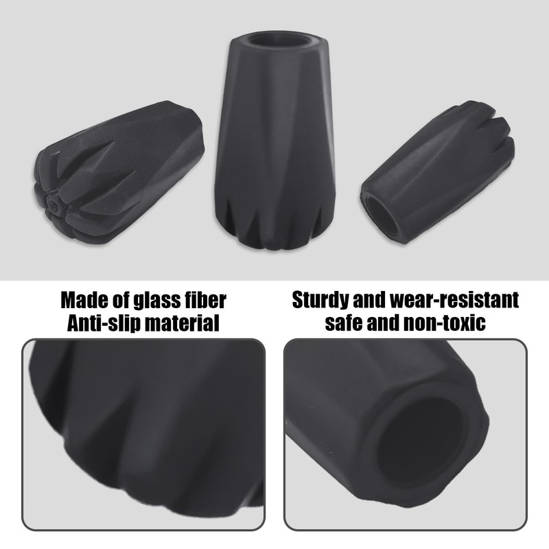 Pack of 4 Prismatic Foot Covers, Trekking Pole Accessories, Non-Slip