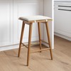 Nathan James Barker Counter Height Backless Solid Wood Barstool with