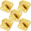 POBADY 5pcs SMA Female 4 Hole Flange Panel Mount Adapter