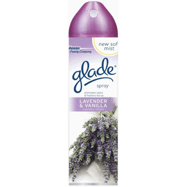 Glade Air Freshener Aerosol Spray, Lavender & Vanilla (Pack of 6)