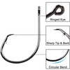 AGOOL Circle Hook Black High Carbon Steel Hook Chemically Sharpened