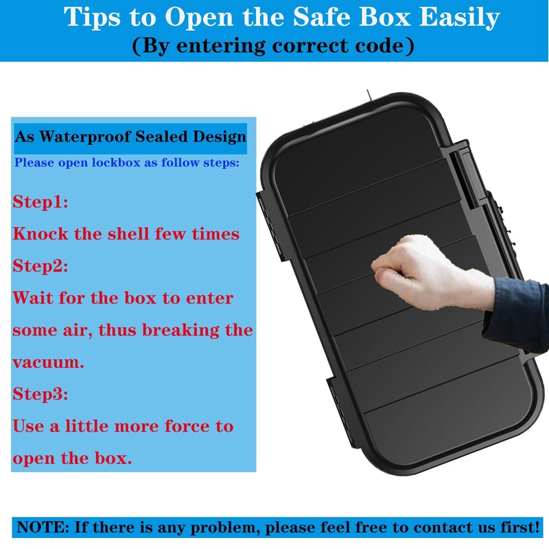 Olipiter Newest Travel Combination Lock Box, Portable Safe Lock Box