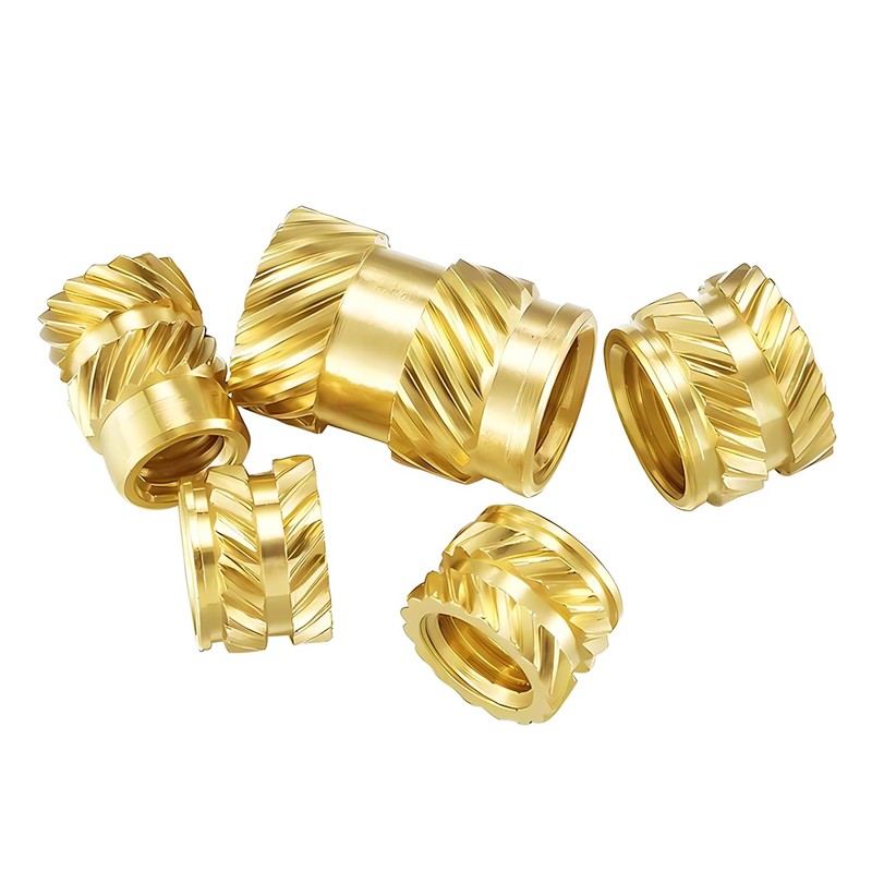 Qrity 100 Pcs Knurled Nuts, Brass Threaded Insert Kit, Female