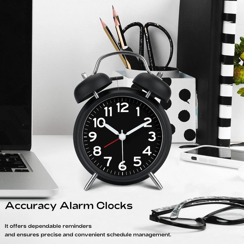 AKCISOT Loud Alarm Clock for Heavy Deep Sleepers, 4.5 Inches