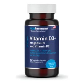 Ageimmune Suplemento D3 K2 Magnesio Glicinato 60 Cápsulas                                                                                             