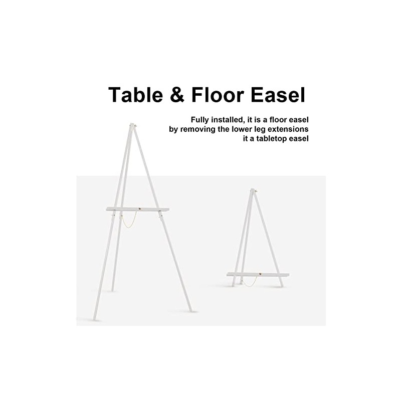 Falling in Art 65" A-Frame Tripod Easel Stand, Wooden Display