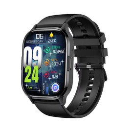 2025 Smartwatch Men Women 2.01 Inch AMOLED Fitness Watch Calls 123 Sports Modes / 24H Heart Rate Monitor / 123 Sports Modes Fitness Tracker, Black (Black)