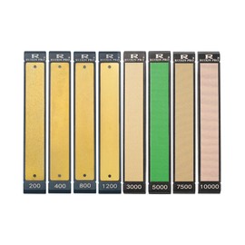 RUIXIN PRO 8PCS Diamond Sharpening Stones, #200#400#800#1200#3000#5000#7500#10000 Grit Professional Whetstone Kit for Kitchen Outdoor