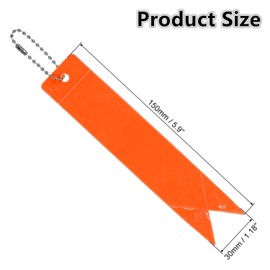 Lyfengdeam Reflective Tags, Reflector Tag Pendant, 10 Reflective Backpack Pendant, Waterproof Reflector Highly Visible Night Walking Safety Gear Bag (Orange)