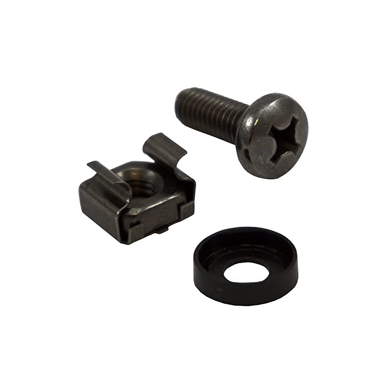 ConnectingU M6 16mm Cage Nuts, Screws and Washers for 10"