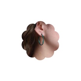 Aneneiceera Vintage Enamel Green Hoop Earrings Green Twisted Hoop Dangle Earrings Thin Green Huggie Hoop Earrings Retro Green Drop Earrings Jewelry for Women and Girls