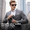 RUNBOX Airtag Wallet for Men Slim Rfid Leather 2 ID
