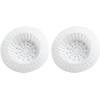 fiXte Plastic Sink Strainer - White Pack of 2. Large