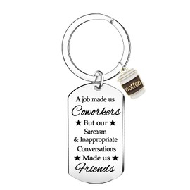 Funny Coworker Keyring Gifts Leaving Gifts for Colleague Employee Coworker Birthday Gifts Retirement Gifts Farewell Gifts Going Away Gifts Goodbye Gifts for Coworker Office Friend Work Bestie Gifts