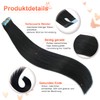 Evala Tape-in Extensions, Real Hair, 40 cm, #1 Raven Black,