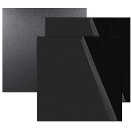 Aisetmoon ABS Plastic Sheet 12" x 12" 1/8" Thick, 3 Pack Rigid Thermoplastic Sheet Moldable Black Thermoform Board Great for DIY Material for Craft Projects, Home Decor(Textured Front & Smooth Back)