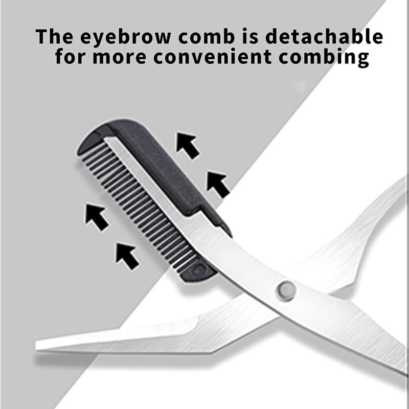 GRAYSPCE Eyebrow Trimmer Scissors, with Comb Professional Eyebrow Comb Scissors