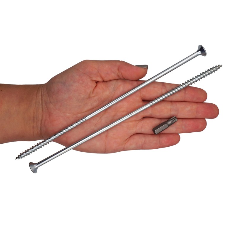 SKIR'CO Pack of 10 Galvanised Steel Wood Screws 6.0 x