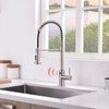 Smart Motion Sensor Touchless Kitchen Faucet, Hands-Free Automatic Pull-Out Sprayer