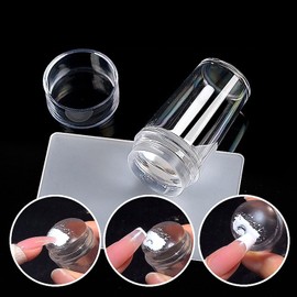 Norhogo Nail Art Stamper mit Schaber, Silikon Nagel Stempel, für Stamping & French Nails - Fingernägel stempeln für Lack, UV Gel oder Acryl, DIY Maniküre Werkzeuge, Nagel Transferstempel (1pcs)