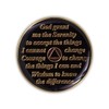 1 Year Sobriety Coin | Triplate AA Chip Recovery Anniversary