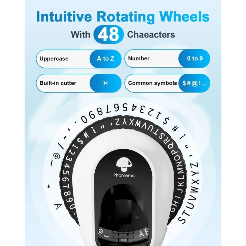 Dymo Omega Embossing Label Maker with 5PK Label Tapes 9mm