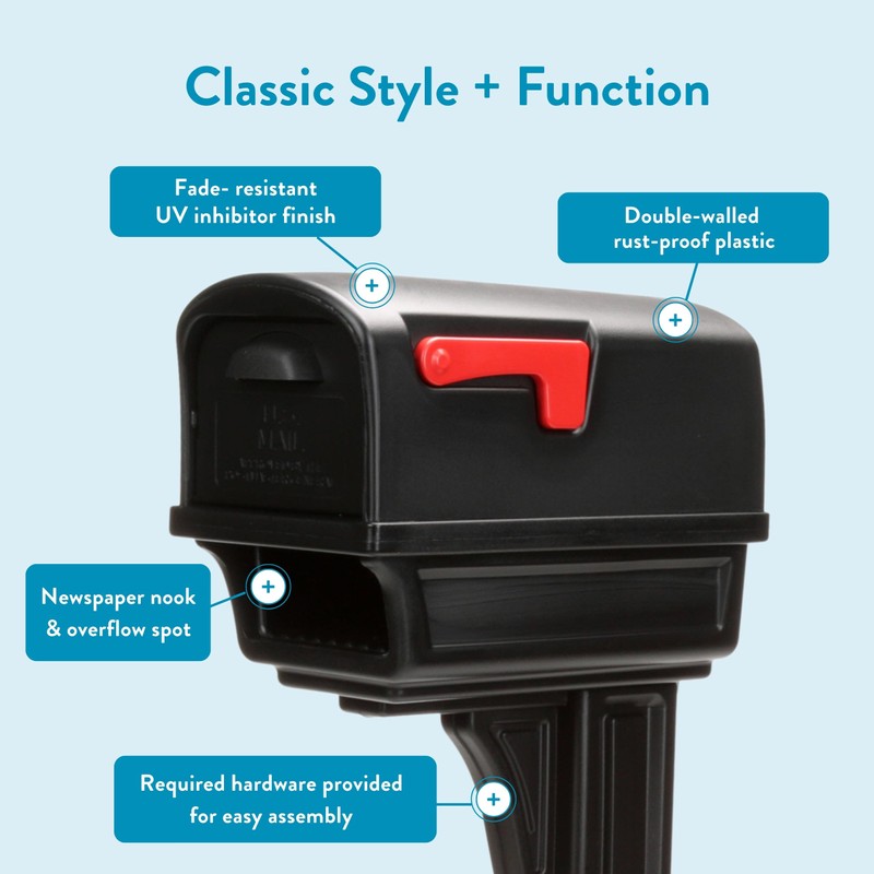 Architectural Mailboxes Gentry Plastic, Dual Access, Mailbox and Post Kit,