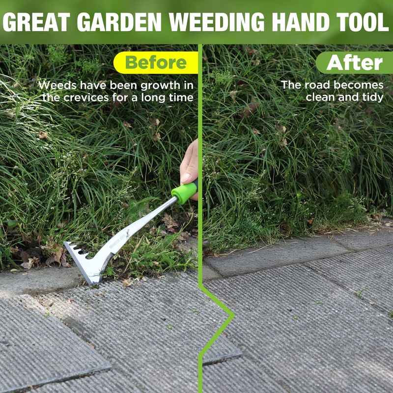 WORKPRO Crack Weeder, 12.5" Stainless Steel Crevice Weeding Tool with