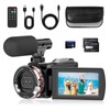 Video Camera 4K 60FPS Camcorder, 48MP 21X Digital Zoom Vlogging