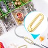 Winsyison 2pcs 18K Gold Plated Oval Necklace Connector, Brass Wedding