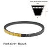 sourcing map 2 x A19 V-belt, A profile, rubber drive